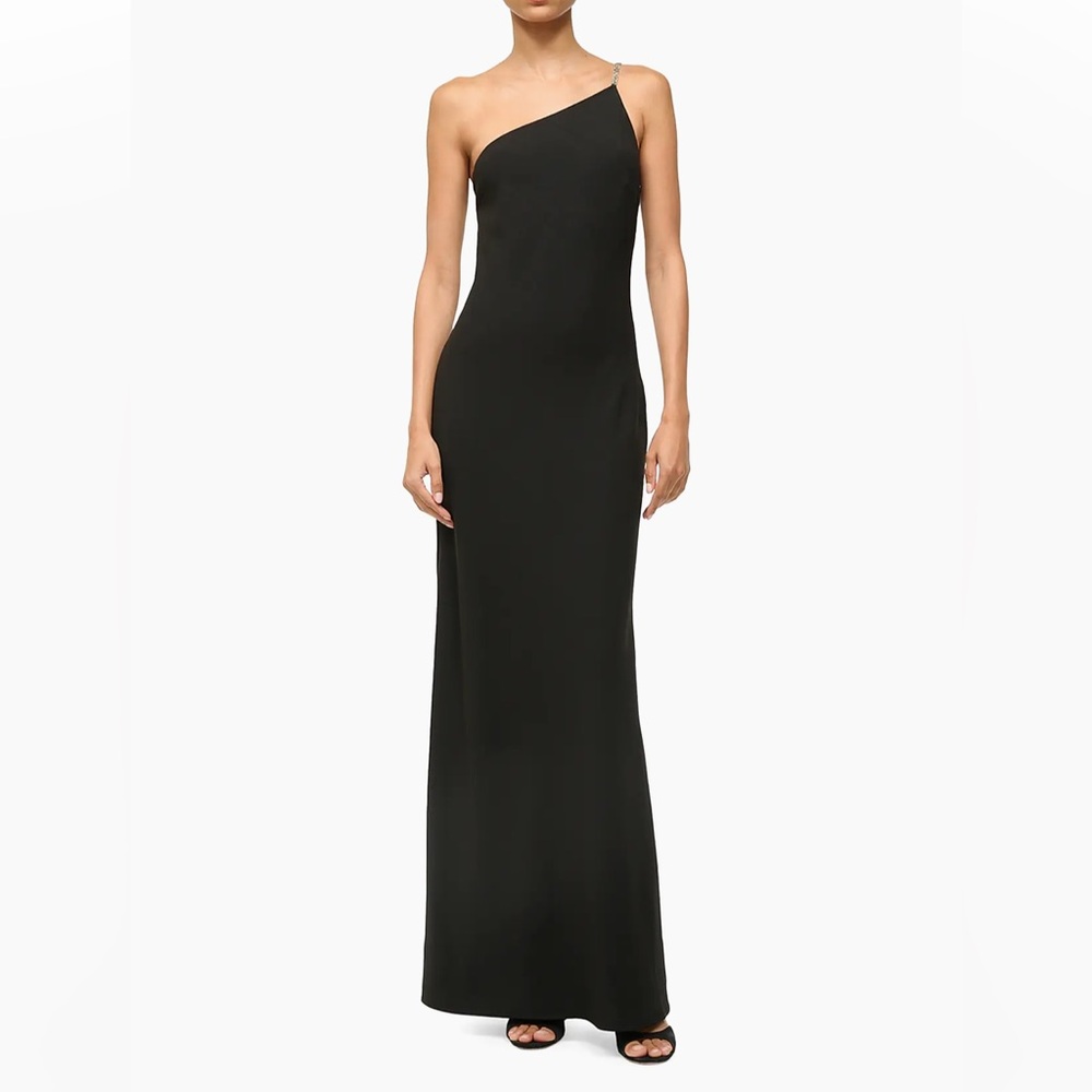 STAUD Black One-Shoulder Gown